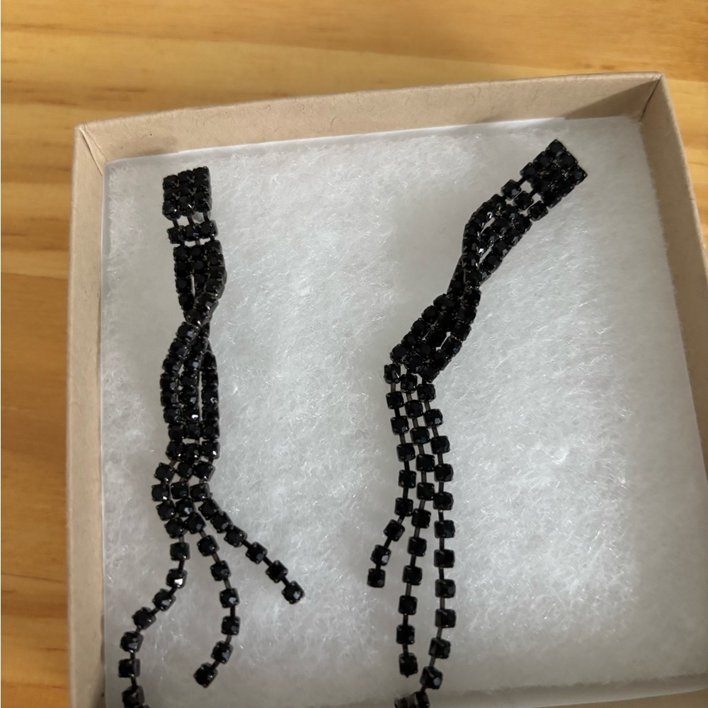 Black Crystal Earrings